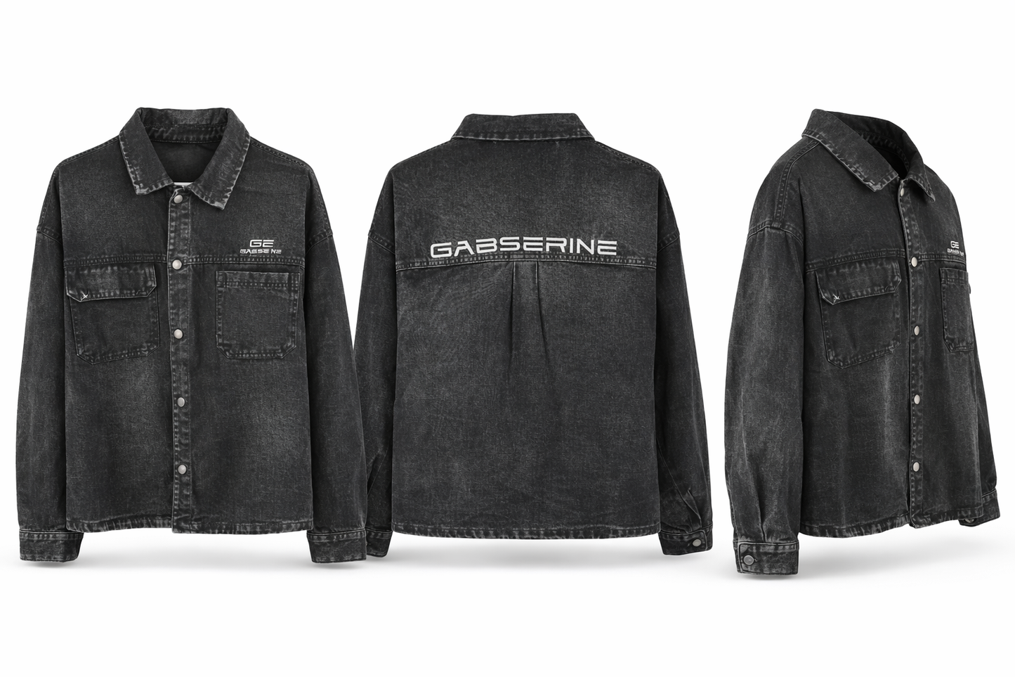 Washed Black Denim Shirt – Gabserine