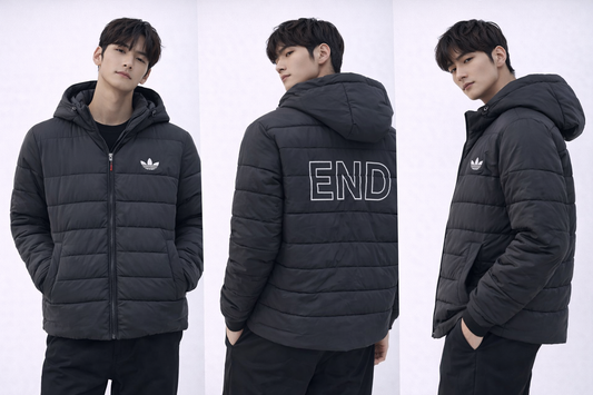 Men’s Quilted Puffer Jacket – Black