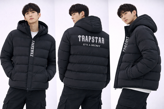 Trapstar Black Hooded Puffer Jacket