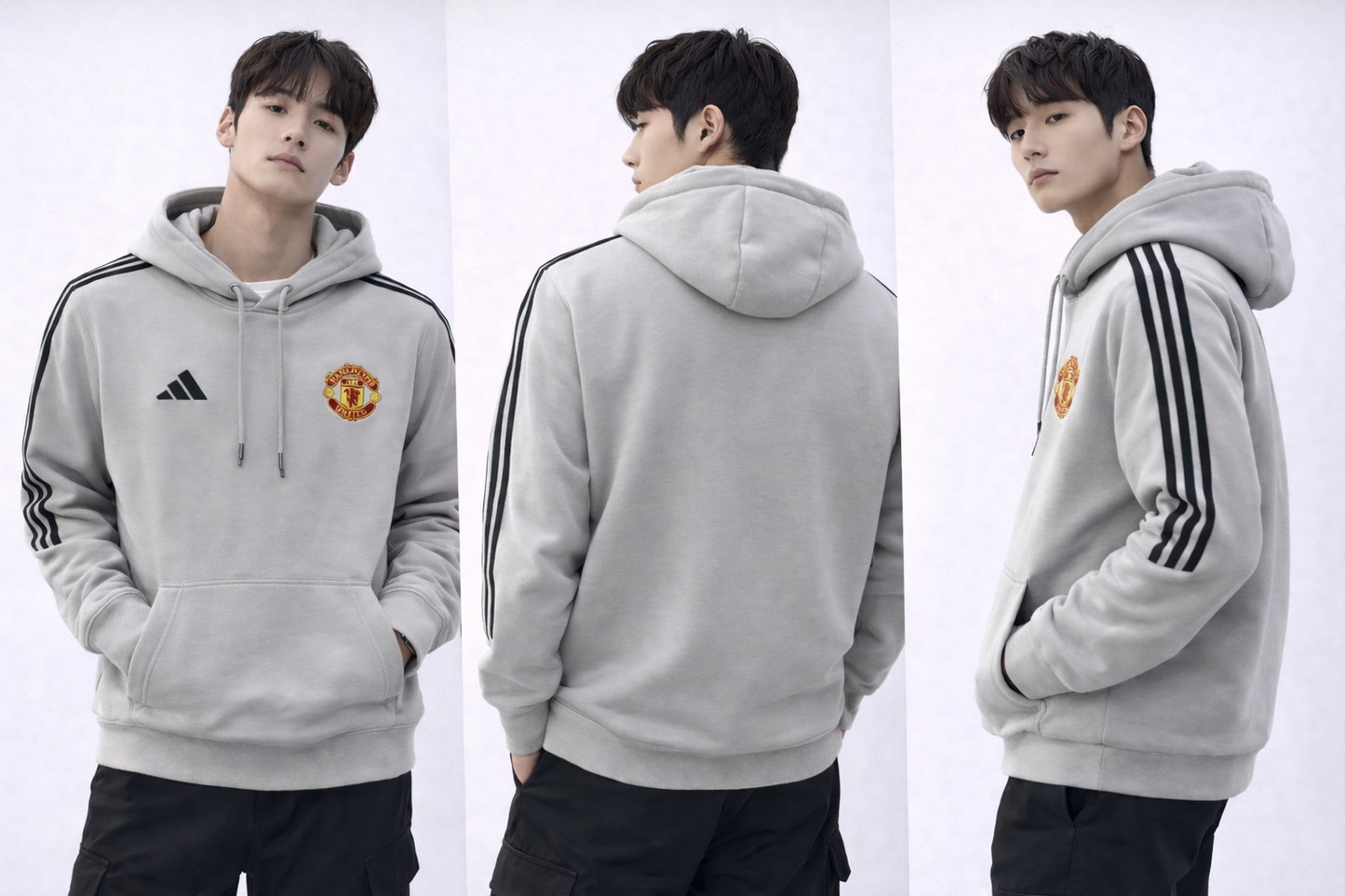 Manchester United Grey Hooded Sweatshirt